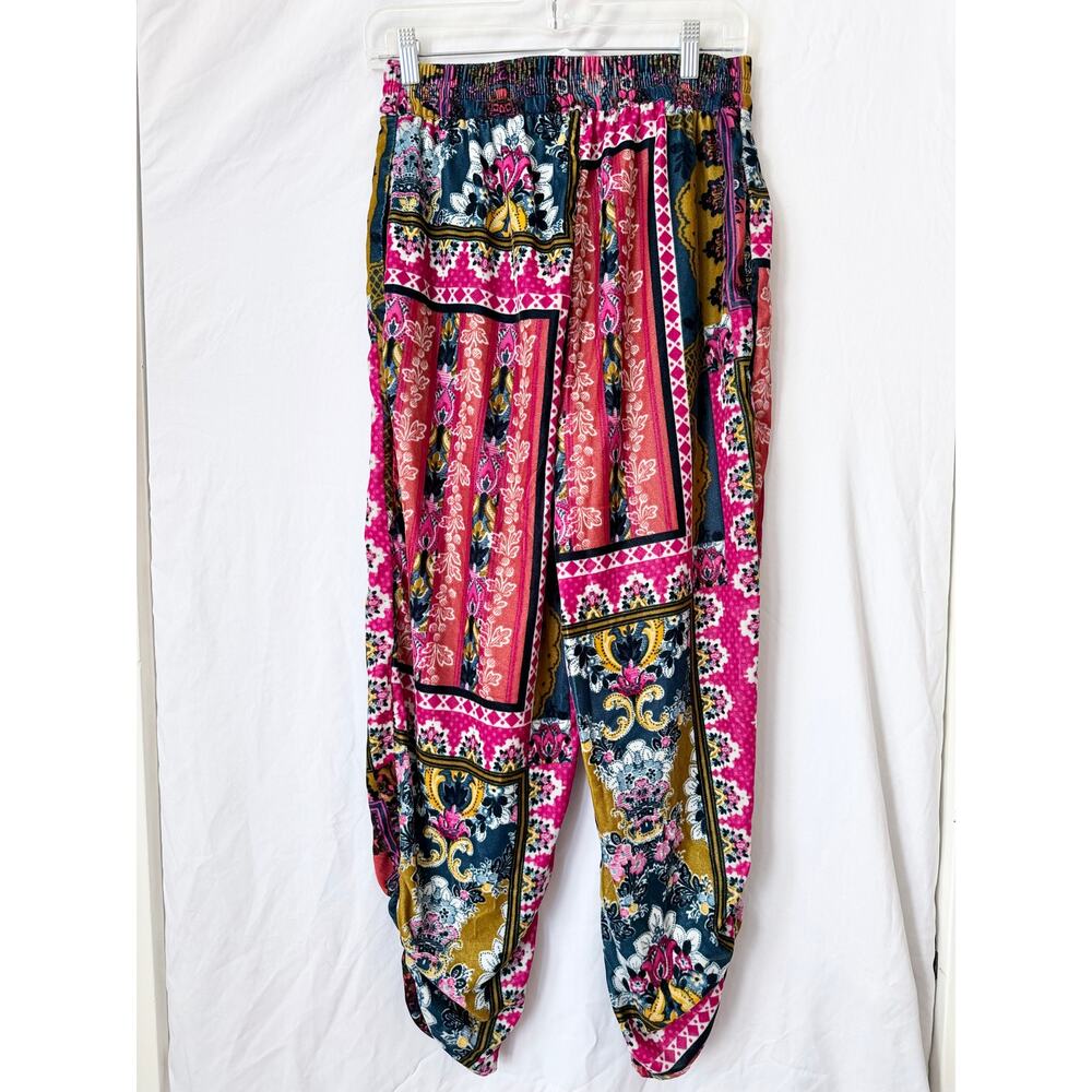 Anthropologie Patchwork Paisley Jogger Pants Fleece XS
